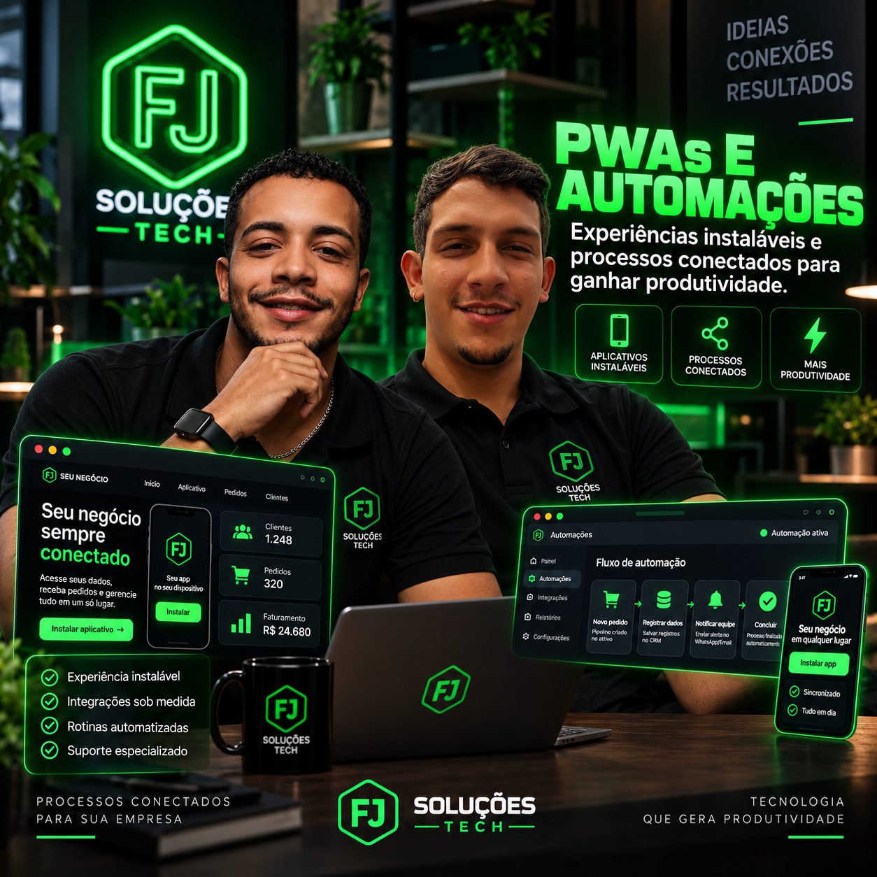 PWAs e Automações — FJ Soluções Tech